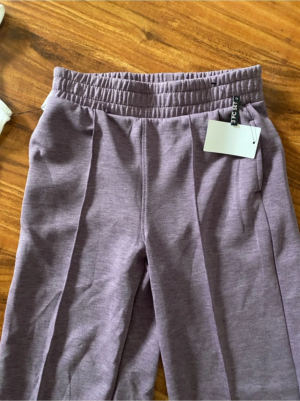 NWT New Yogalicious Girls Purple Soft Zip Jacket + Tank + Sweatpant Size 10